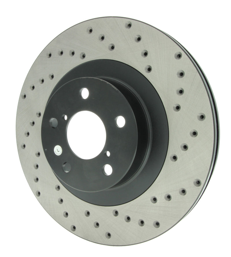 Stoptech Drilled Left Front Rotor for 02-10 Subaru WRX - view 5