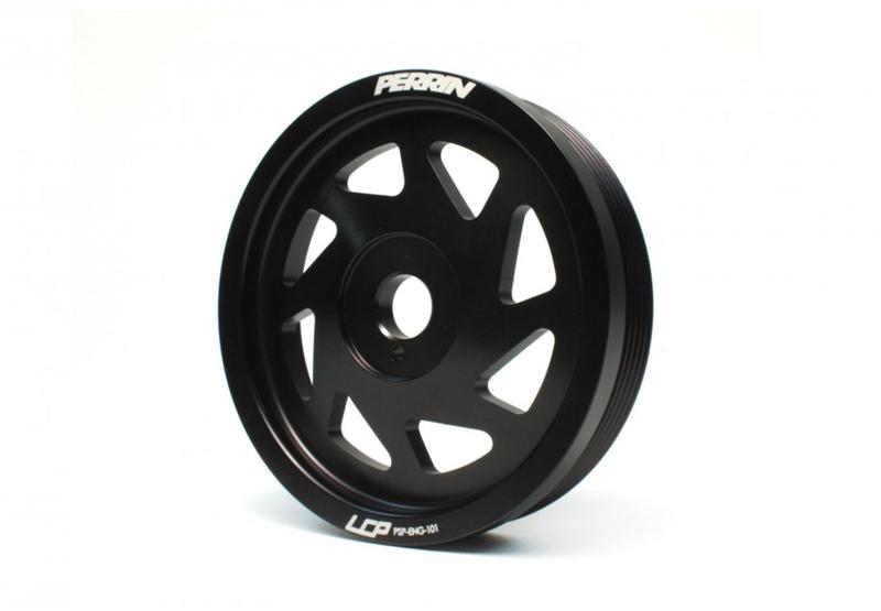 Perrin Performance PERRIN BRZ Crosstrek Lightened Crank Pulley - Black for 15-18 Subaru WRX