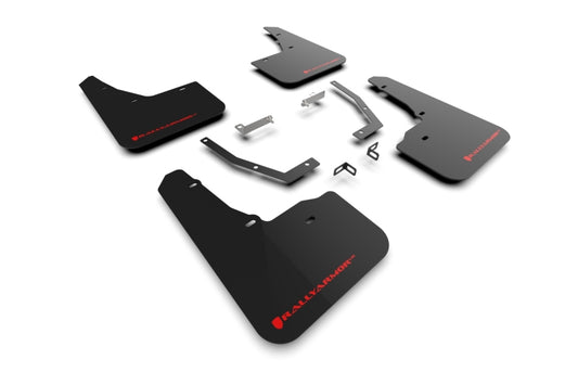 Rally Armor Hybrid Black UR Mud Flap with Red Logo