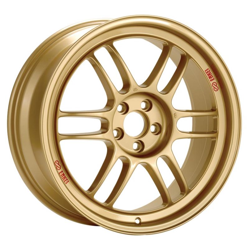 Enkei RPF1 17x8 5x100 45mm Offset 73mm Bore Gold Wheel 04 for 02-10 Subaru WRX/STI