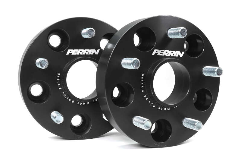 Perrin Performance PERRIN 30mm Wheel Spacers 5x114.3 BP with 56mm Hub - Black - view 7
