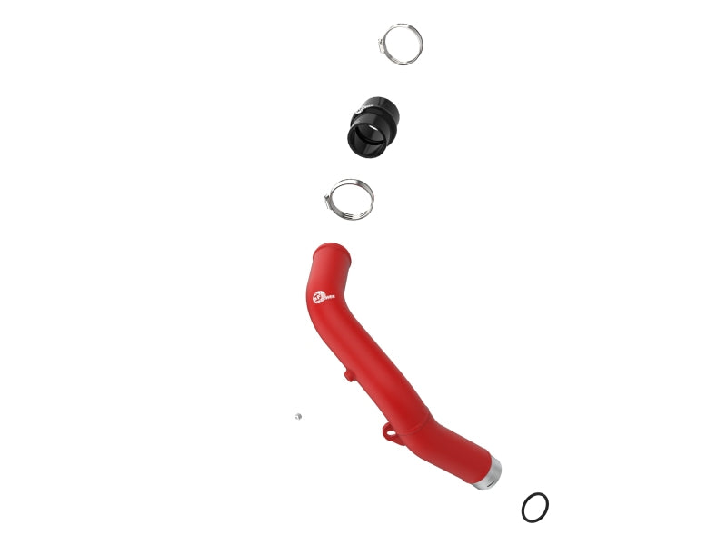 aFe BladeRunner 2-1 2 IN Aluminum Hot Charge Pipe Red for 22-23 Subaru WRX - view 3