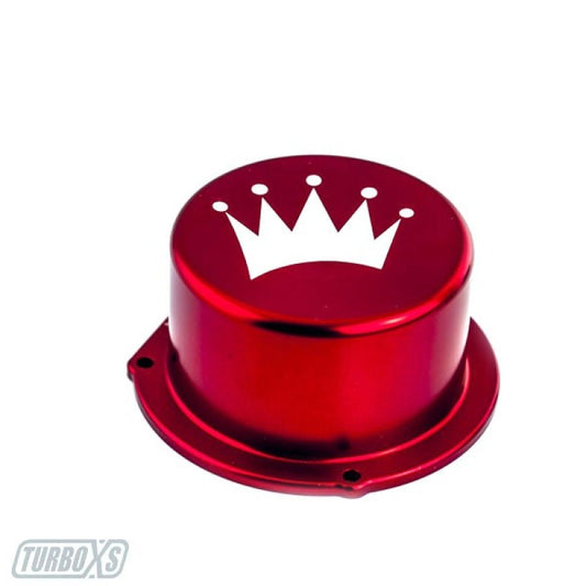 Turbo XS Billet Aluminum Vacuum Pump Cover - Red for 15-16 Subaru WRX