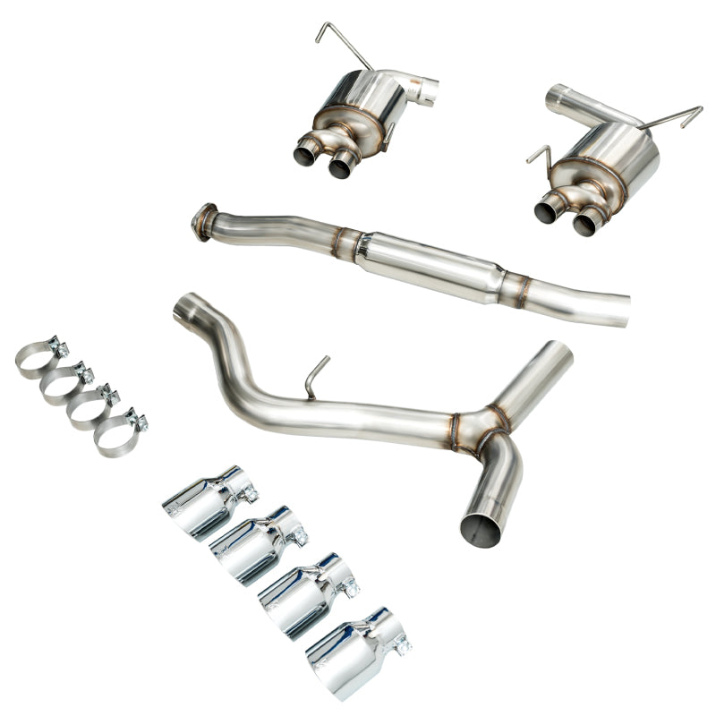 AWE Tuning + VA Sedan Touring Edition Exhaust - Chrome Silver Tips for 2015 Subaru WRX - view 7