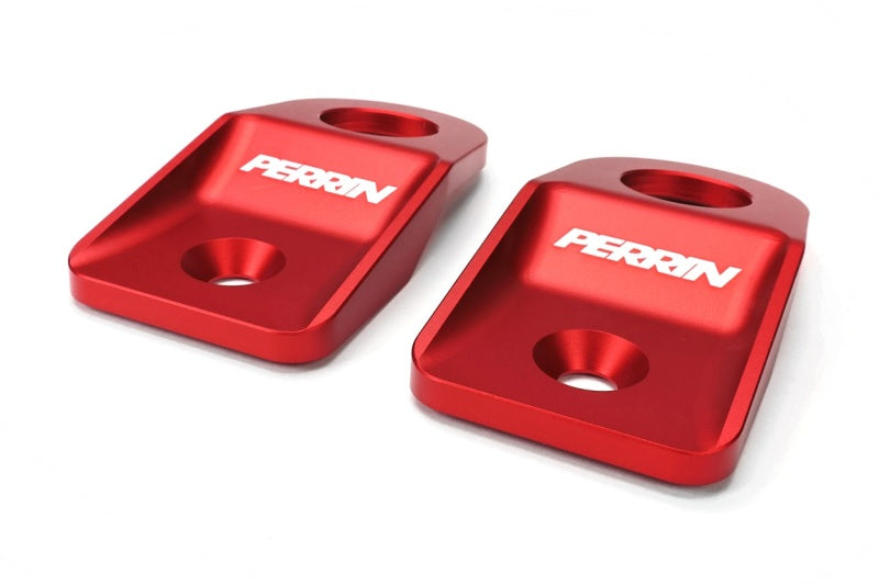 Perrin Performance PERRIN Outback Upper Radiator Bracket Set - Red for 08-14 Subaru WRX/STI/Impreza