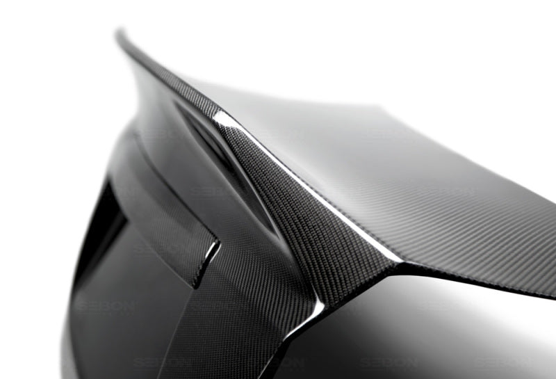 Seibon 4dr C-style Carbon Fiber Trunk Lid for 08-14 Subaru WRX/STI/Impreza - view 4