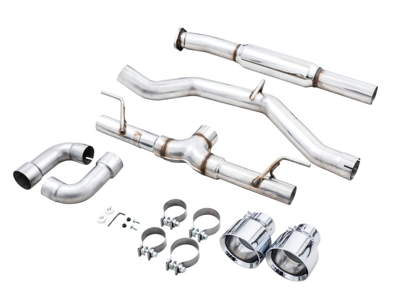 AWE Tuning BRZ Toyota GR86 Toyota 86 Track Edition Cat-Back Exhaust- Chrome Silver Tips - view 7