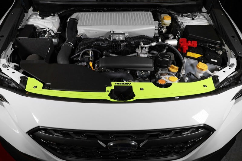Perrin Performance PERRIN Radiator Shroud - Neon Yellow for 22-26 Subaru WRX - view 5