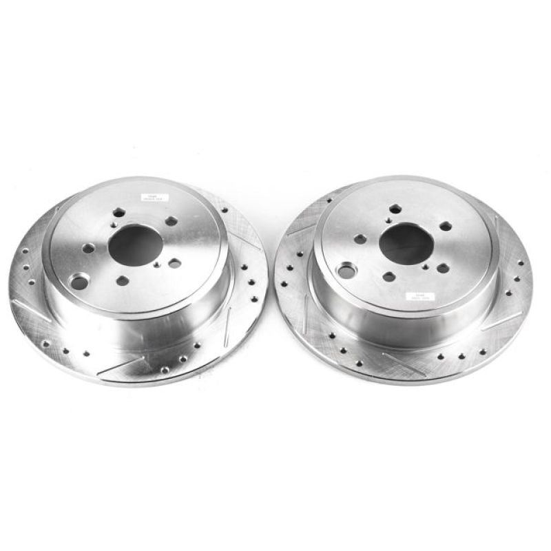 PowerStop Power Stop BRZ Rear Evolution Drilled Slotted Rotors - Pair