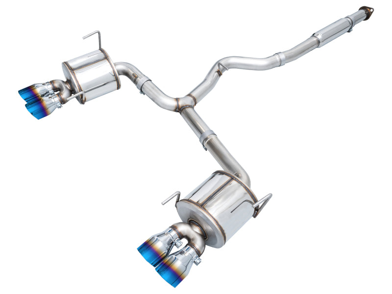 AWE Tuning Touring Edition Exhaust - Vapor Blue Tips for 22-26 Subaru WRX