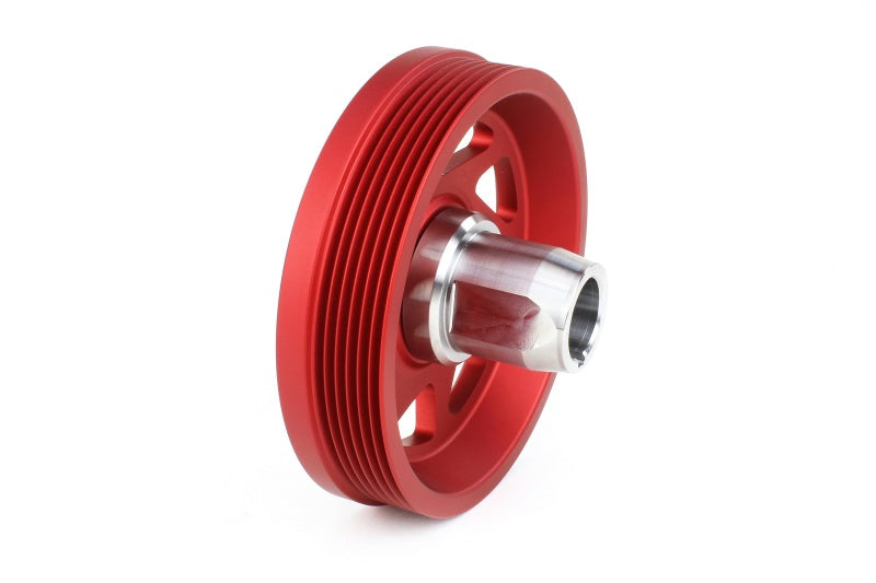 Perrin Performance PERRIN Lightweight Crank Pulley - Red for 19-21 Subaru WRX - view 3