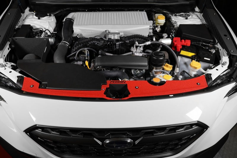 Perrin Performance PERRIN Radiator Shroud - Red for 22-26 Subaru WRX - view 5