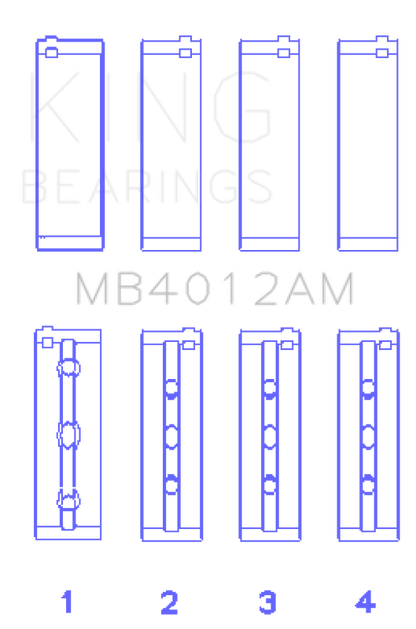 King Engine Bearings Toyota 5VZFE Crankshaft Main Bearing Set