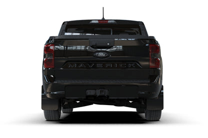 Rally Armor 22-26 Ford Maverick Black Mud Flap - Metallic Black Logo