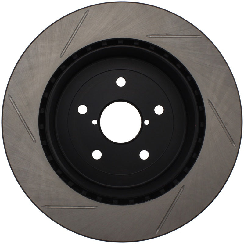 Stoptech Power Slot Rear Right Slotted Rotor for 05-07 Subaru STI - view 2