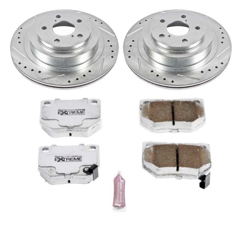 PowerStop Power Stop Rear Z26 Street Warrior Brake Kit for 06-07 Subaru Impreza