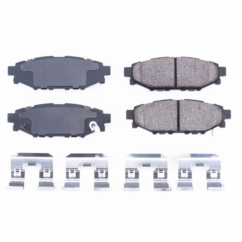 PowerStop Power Stop BRZ Rear Z17 Evolution Ceramic Brake Pads with Hardware - view 2