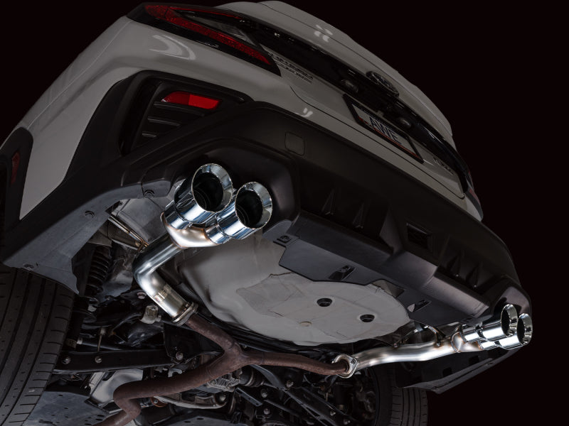 AWE Tuning VB Track Edition Axle-Back Exhaust - Chrome Silver Tips for 22-25 Subaru WRX - view 9