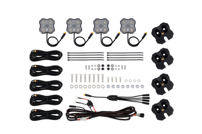 Diode Dyamics Roof Rack Scene Light Dual Color - Amber/White - Kit