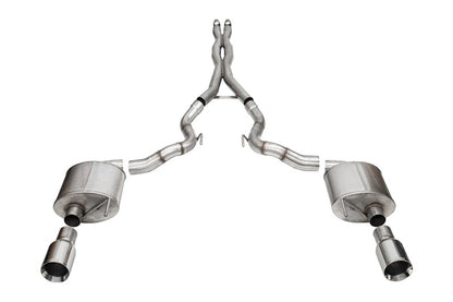 Corsa 24-25 Ford Mustang GT Xtreme 3in Cat-Back Dual Rear Exhaust w/4.5in Straight-Cut Polish Tips