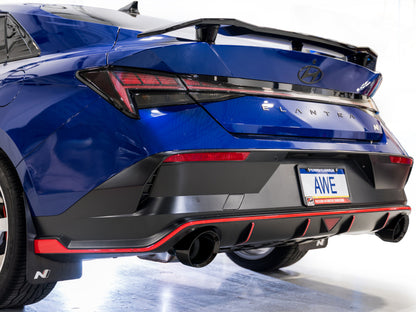 AWE 22-26 Hyundai Elantra N SwitchPath Cat-Back Exhaust - Diamond Black Tips