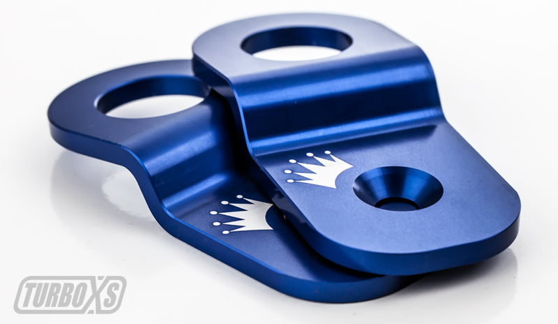 Turbo XS Billet Aluminum Radiator Stay - Blue for 15-16 Subaru WRX/STI