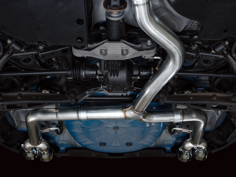 AWE Tuning + VB Track Edition Exhaust - Chrome Silver Tips for 2022 Subaru WRX - view 3