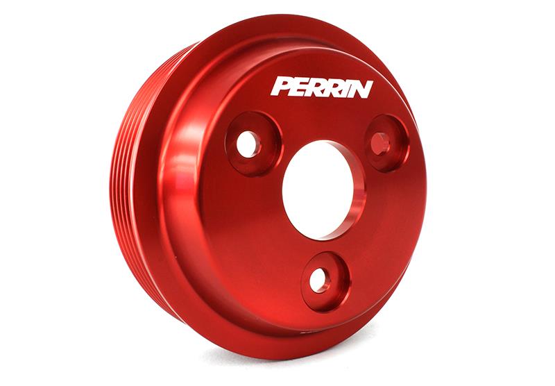 Perrin Performance PERRIN Crosstrek Lightweight Water Pump Pulley - Red for 15-21 Subaru WRX - view 2