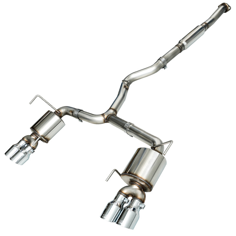 AWE Tuning + VA Sedan Touring Edition Exhaust - Chrome Silver Tips for 2015 Subaru WRX