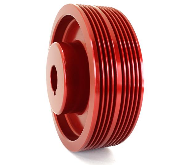 GrimmSpeed Red Lightweight Crank Pulley - view 3