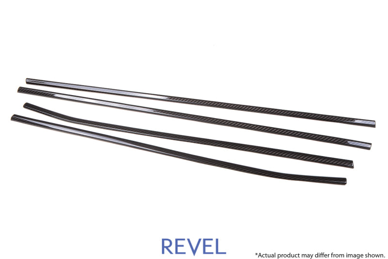 Revel GT Dry Carbon Window Outer Trim - 4 Pieces for 15-18 Subaru WRX/STI