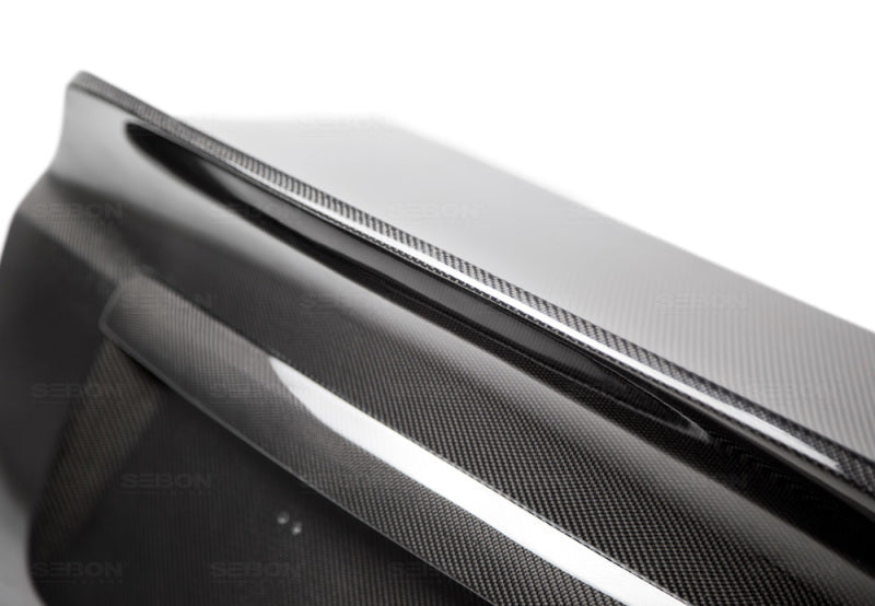Seibon 4dr C-style Carbon Fiber Trunk Lid for 08-14 Subaru WRX/STI/Impreza - view 3