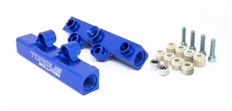 Torque Solution Top Feed Fuel Rails: - Blue for 02-14 Subaru WRX/STI