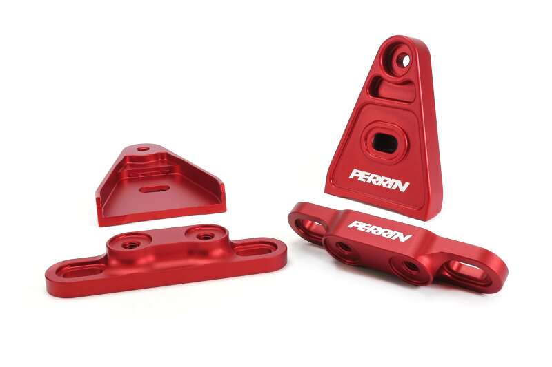 Perrin Performance PERRIN 15+ High-Lift Hood Brackets - Red for Subaru WRX/STI - view 3