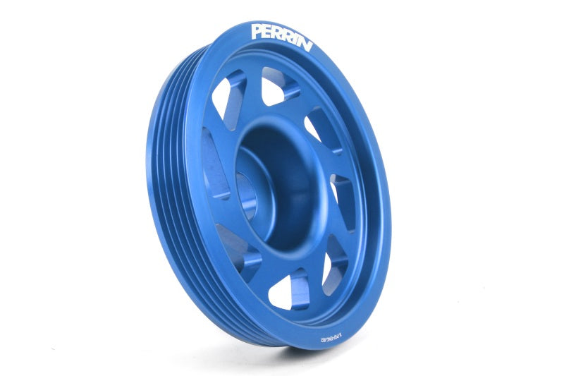 Perrin Performance PERRIN Lightened Crank Pulley - Blue for 93-14 Subaru WRX/STI/Impreza - view 2