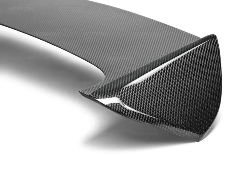 Seibon Hatchback OEM-style Carbon Fiber Rear Spoiler with LED Cutout for 08-10 Subaru WRX/STI - view 3