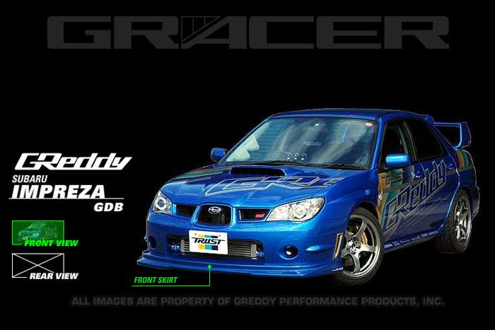 GReddy Front Lip Spoiler FRP for 06-07 Subaru WRX/STI - view 2