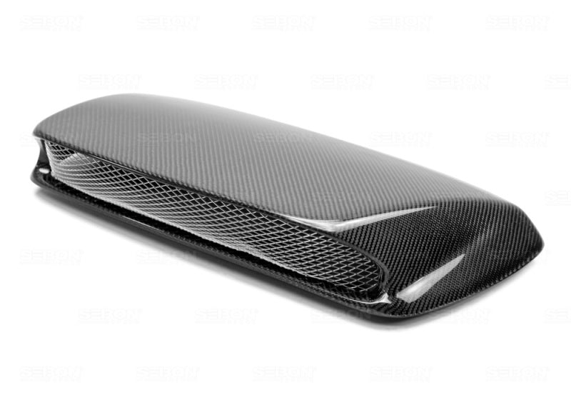 Seibon Carbon Fiber Hood Scoop - Only Fits OEM Hoods for 02-03 Subaru WRX/STI - view 3