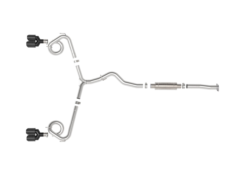 aFe Takeda 3in to 2-1 2in Stainless Cat-Back Exhaust Crbn Fiber Tip for 15-21 Subaru WRX/STI - view 3