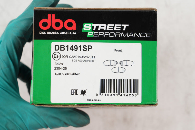 DBA 08 SP500 Front Brake Pads for 03-05 Subaru WRX - view 3