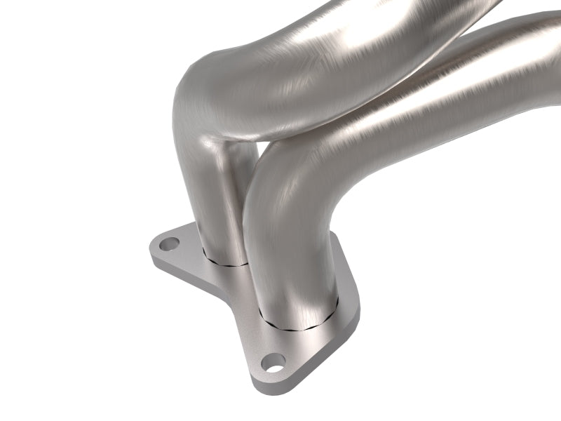 aFe Twisted Steel 304 Stainless Steel Header with Cat Outback - view 5