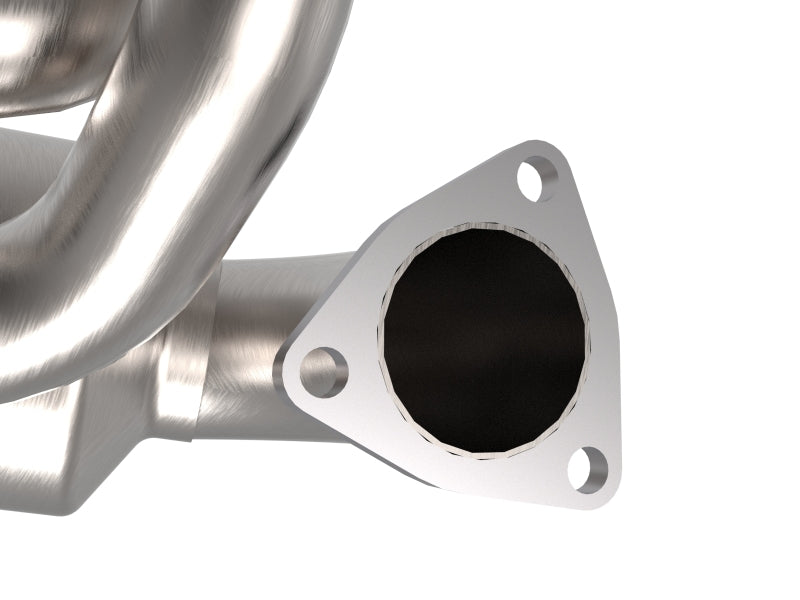 aFe Twisted Steel 304 Stainless Steel Header with Cat Outback - view 3