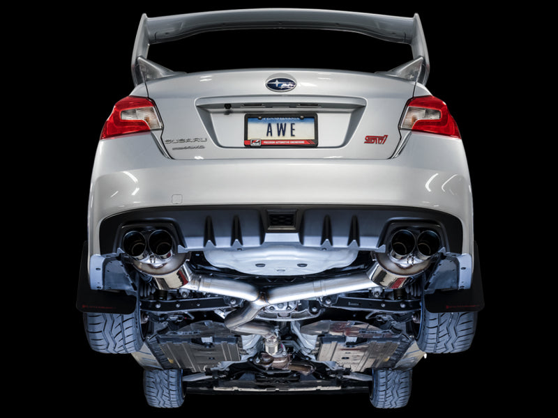 AWE Tuning VA GV GV Sedan Touring Edition Exhaust - Chrome Silver Tip for Subaru WRX/STI - view 7