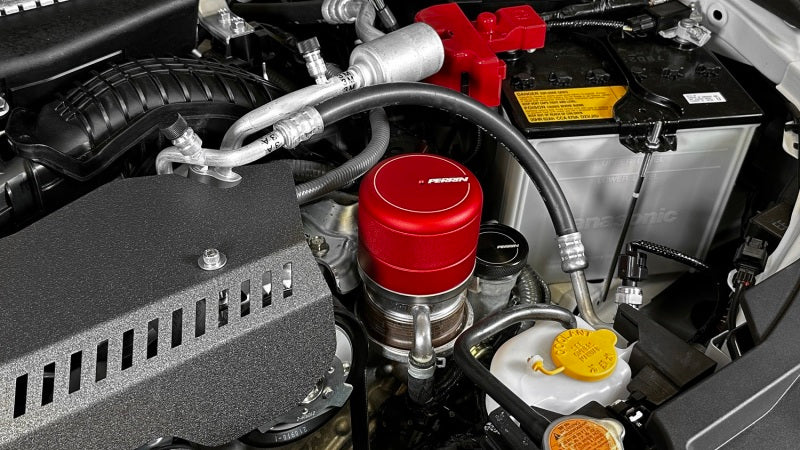 Perrin Performance PERRIN BRZ FR-S 86 GR86 Oil Filter Cover - Red for 15-26 Subaru WRX - view 3