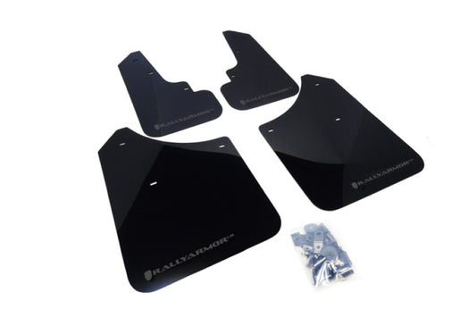 Rally Armor Black UR Mud Flap with Grey Logo