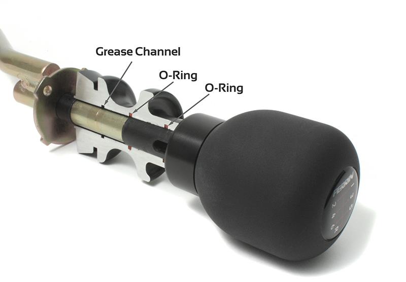 Perrin Performance PERRIN Spec-B Reverse Lockout Lever with Rattle Fix - Black for 04-21 Subaru STI/Legacy GT - view 4