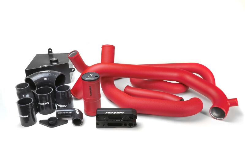 Perrin Performance PERRIN Front Mount Intercooler Boost Tube Kit - Red for 15-21 Subaru STI