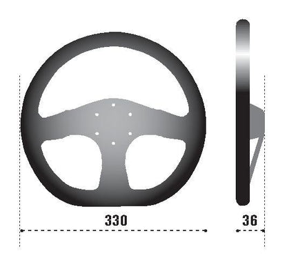 Sparco Strwhl 353 Suede Black (NO HORN INCLUDED)