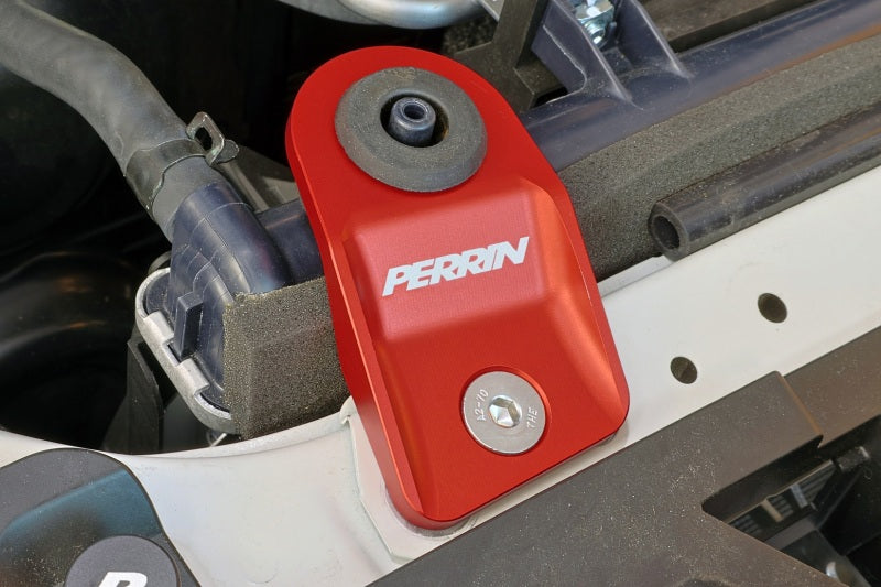 Perrin Performance PERRIN Crosstrek Upper Radiator Bracket Set - Red for 15-21 Subaru WRX/STI/Impreza - view 2