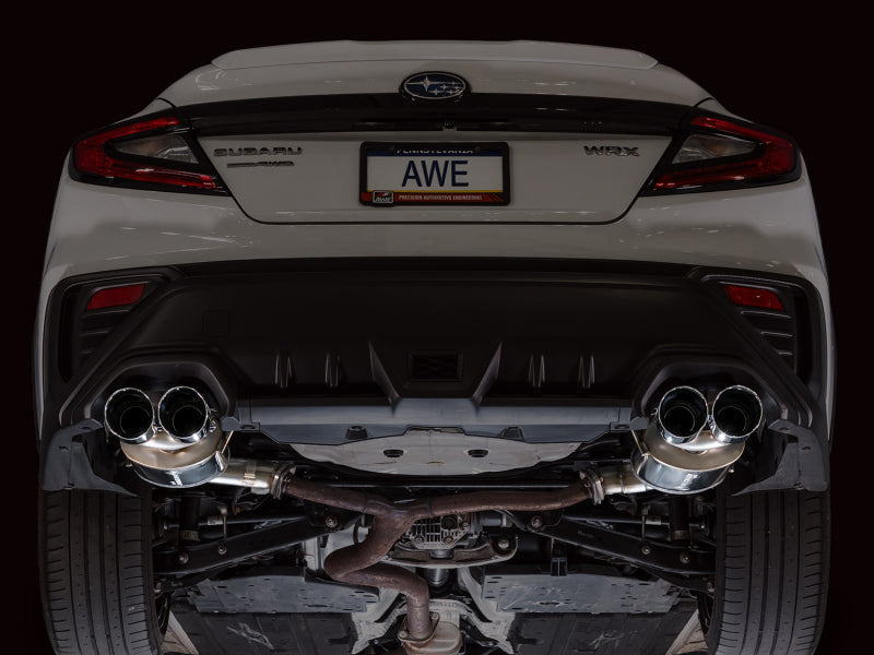 AWE Tuning VB Touring Edition Axle-Back Exhaust - Chrome Silver Tips for 22-25 Subaru WRX - view 7